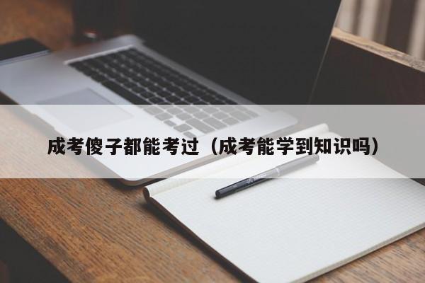 成考傻子都能考过（成考能学到知识吗）