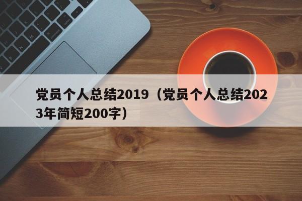 党员个人总结2019（党员个人总结2023年简短200字）